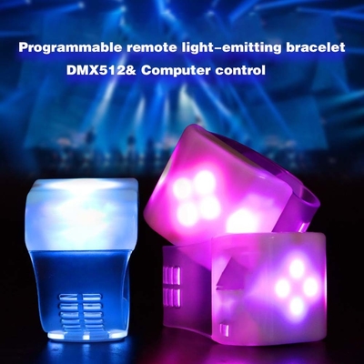 オーダーメイド Dmx 制御 LED フレッシュ リストバンド イベント レイブパーティー