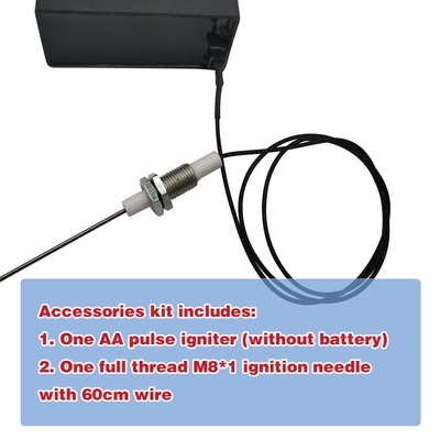 AA電池 2出口 グリル点火器 スパークプラグワイヤ 1メートル長 2電極