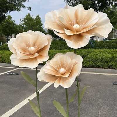結婚式パーティの飾り付けディスプレイのためのPE泡製のカスタマイズされた赤巨人花セット