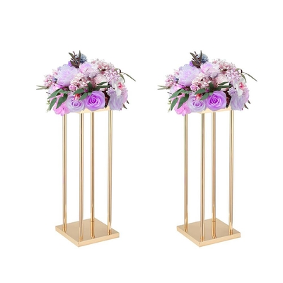 メタルゴールド 結婚式の花 スタンド花瓶 中心品 ホーム 中心品 柱 ジオメトリック 高いスタイル