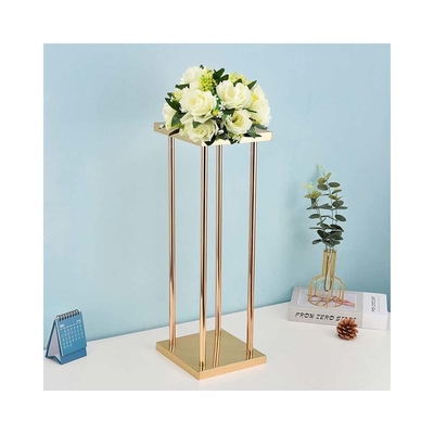 メタルゴールド 結婚式の花 スタンド花瓶 中心品 ホーム 中心品 柱 ジオメトリック 高いスタイル
