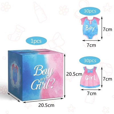 ボーイ&amp;ガール ジェンダーを公開する投票箱 赤ちゃんのシャワーパーティーの飾り付け用品
